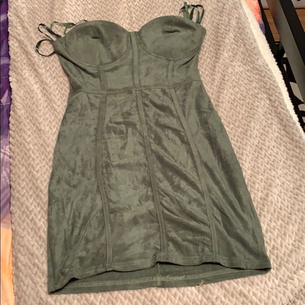 Olive green dress